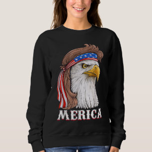 Eagle Mullet 4th Of July USA American Flag Merica Sweatshirt