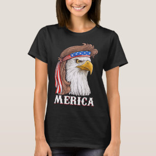 Eagle Mullet 4th Of July USA American Flag Merica T-Shirt