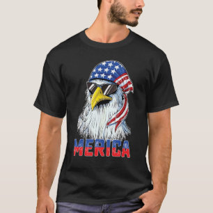 Eagle Mullet 4th Of July USA American Flag Merica T-Shirt