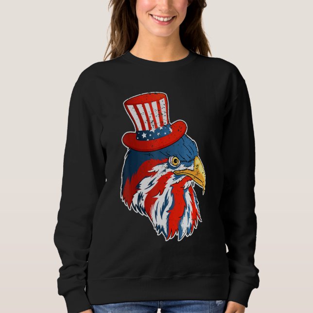 Eagle Mullet 4th Of July With American Flag Sweatshirt (Front)
