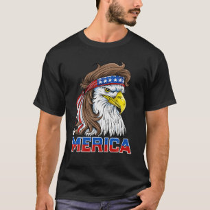 Eagle Mullet Merica 4Th Of July American Flag USA T-Shirt