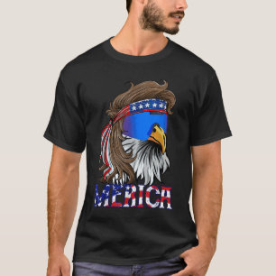 Eagle Mullet Sunglasses Merica 4th Of July USA Ame T-Shirt
