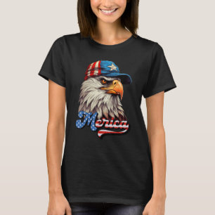 Eagle Mullet Sunglasses Merica 4th Of July USA Ame T-Shirt