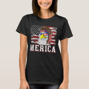 Eagle Mullet Us Flag  For Men Women Kid For 4th Of T-Shirt