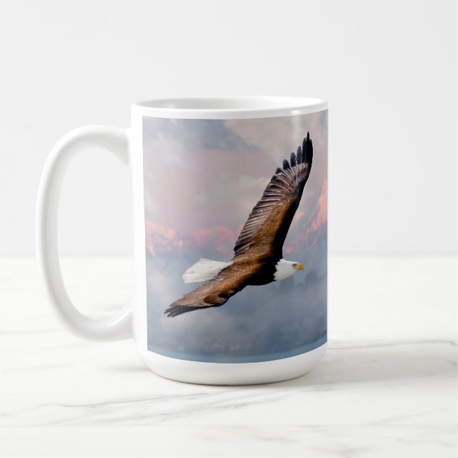 Eagle Olympic Mountains Kirkland Washington Travel Coffee Mug (Left)