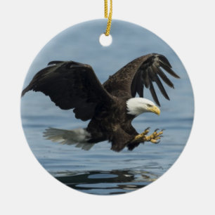 Eagle on Approach Ceramic Tree Decoration