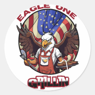 Eagle one grilling classic round sticker