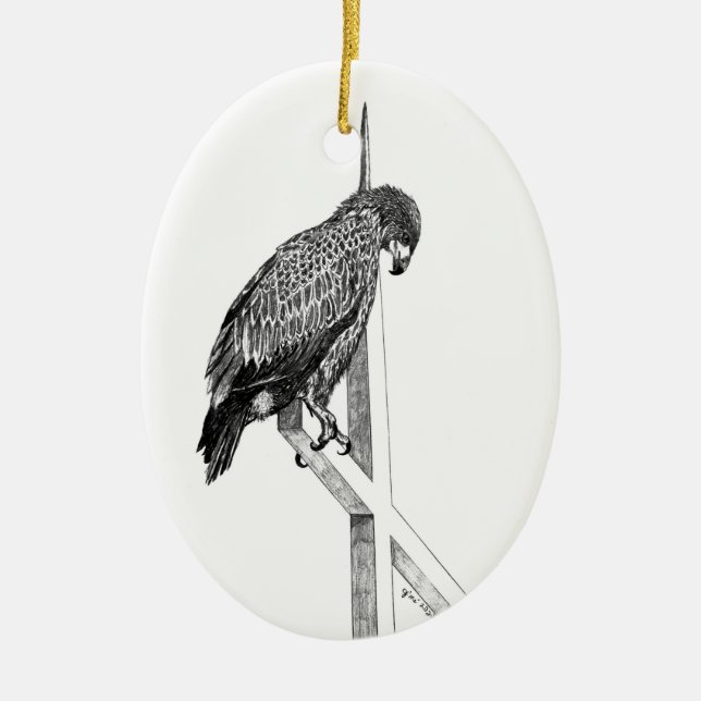 Eagle Ornament E15's Life Journey HOME God Speed (Front)