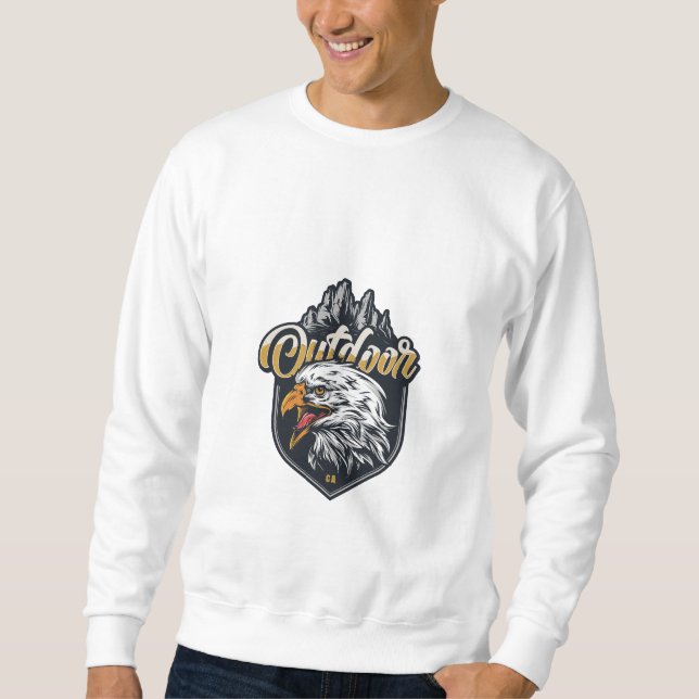 eagle out door mountains  sweatshirt (Front)