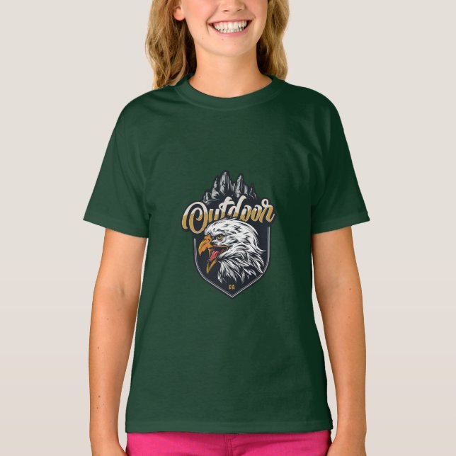 eagle out door mountains  T-Shirt (Front)