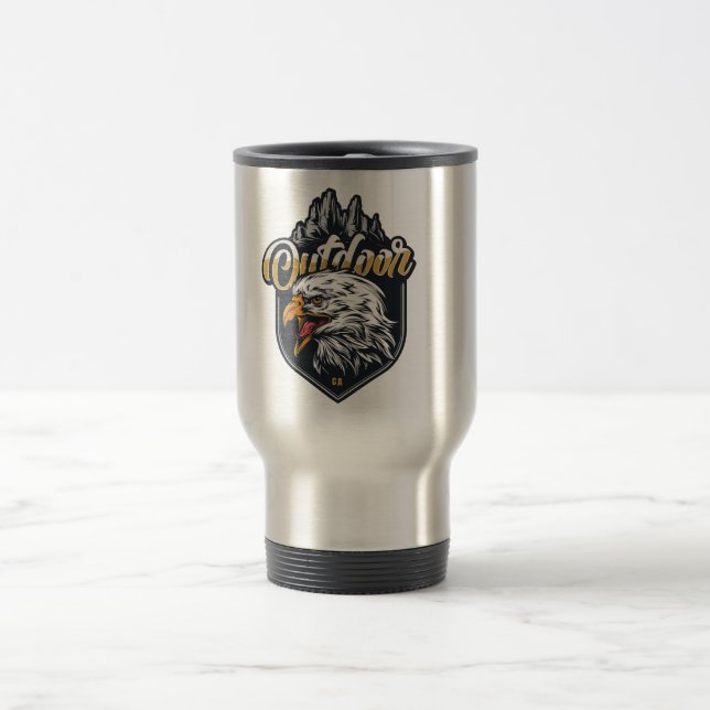 eagle out door mountains  travel mug (Center)