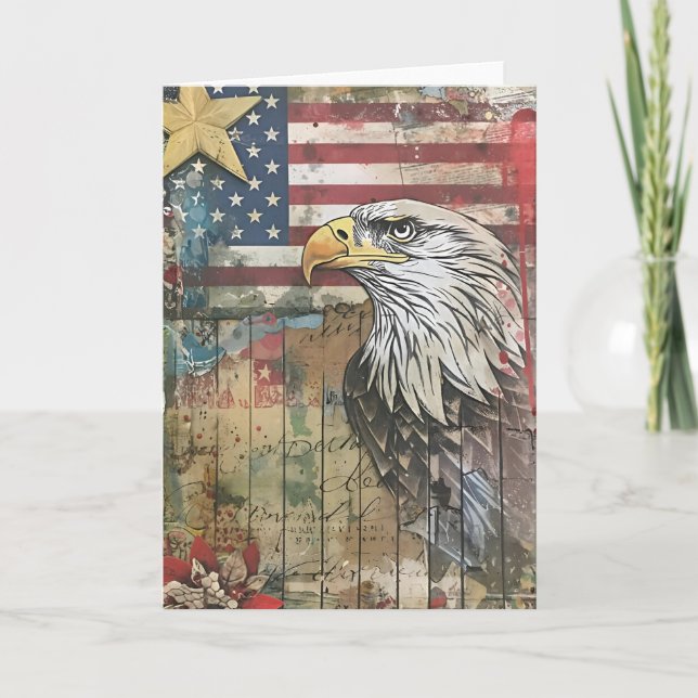 Eagle Over Faded Glory Card (Front)