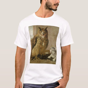 Eagle Owl and Cat with Dead Rats T-Shirt
