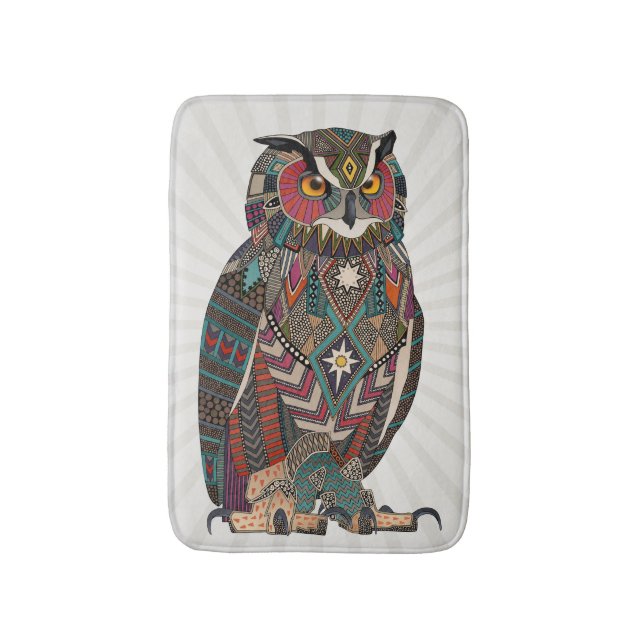 eagle owl bath mat (Front Vertical)