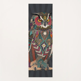 eagle owl dark yoga mat