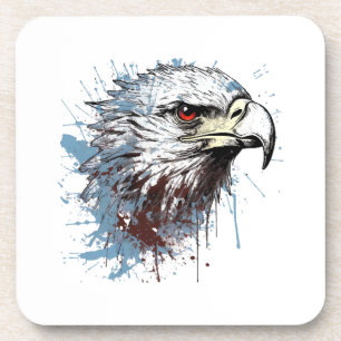 Eagle painting coaster