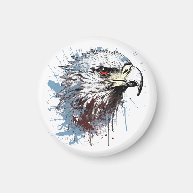 Eagle painting  magnet (Front)