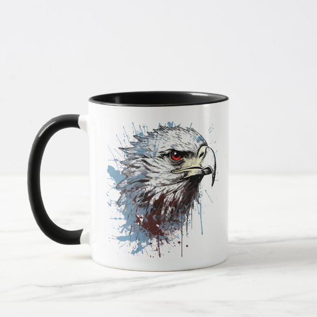 Eagle painting  mug (Left)