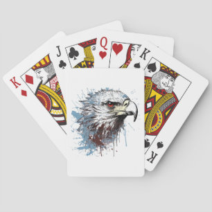 Eagle painting playing cards