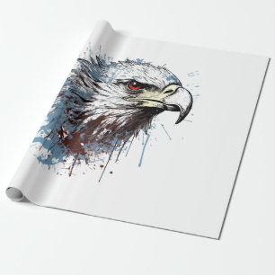 Eagle painting wrapping paper