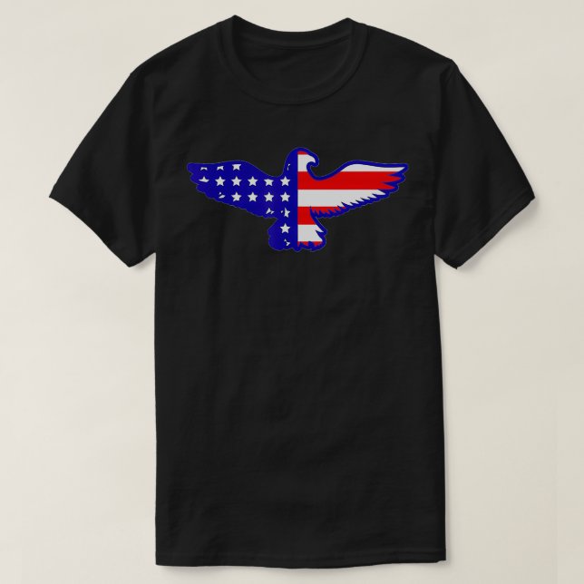 Eagle Patriotic 4th of July USA American Flag gift T-Shirt (Design Front)