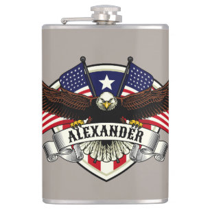 Eagle Patriotic Hip Flask
