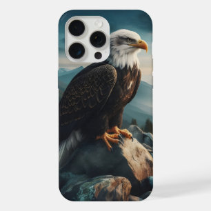 Eagle Perched on Rocky Terrain iPhone 15 Pro Max Case