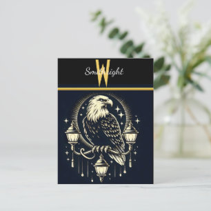 Eagle Perched On Streetlights Postcard