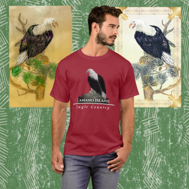 Eagle, Personalise City Text  T-Shirt (Creator Uploaded)