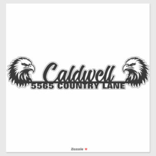 Eagle Personalised Mailbox Address Sticker
