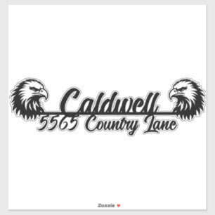 Eagle Personalised Mailbox Address Sticker