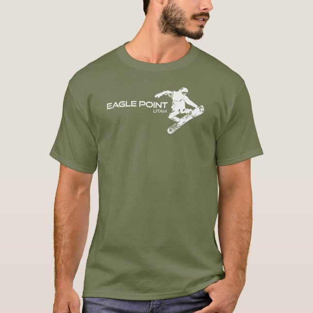 Eagle Point Resort Utah Snowboarder T-Shirt (Front)