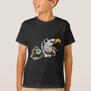 Eagle Pool 8 Ball Billiards Cartoon  T-Shirt
