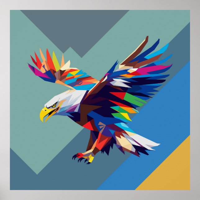 Eagle pop art poster (Front)