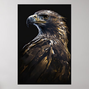 Eagle Portrait Animal Nature Wildlife Painting Art Poster