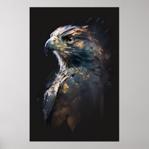 Eagle Portrait Animal Nature Wildlife Painting Art Poster