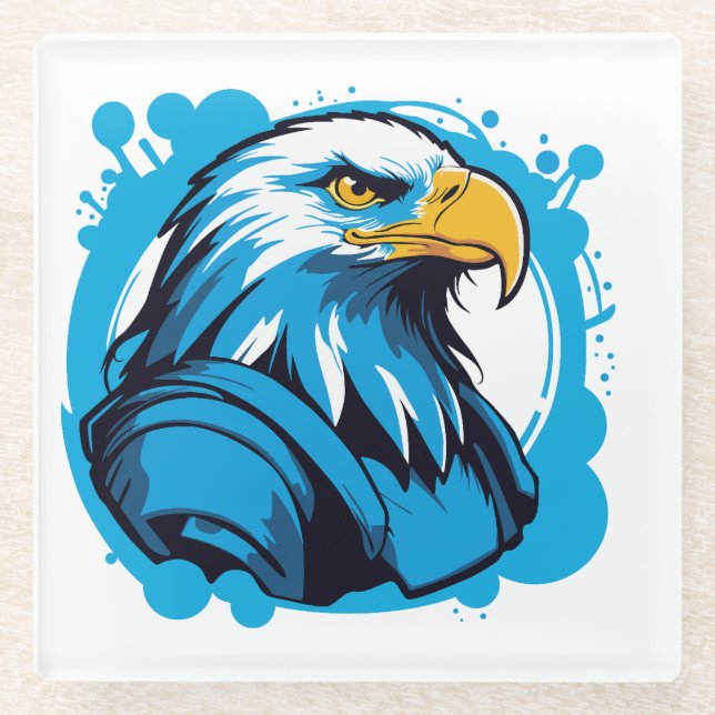 EAGLE POWER GLASS COASTER (Front)