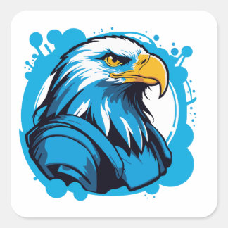 EAGLE POWER SQUARE STICKER