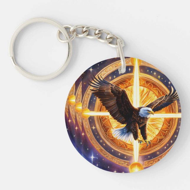 Eagle Printed Beautiful Keychain (Front)