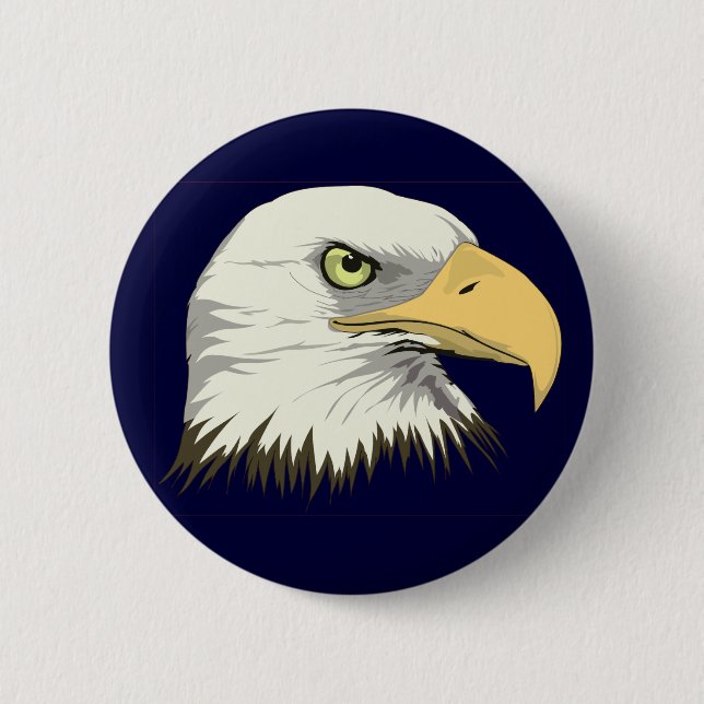 Eagle Profile 6 Cm Round Badge (Front)