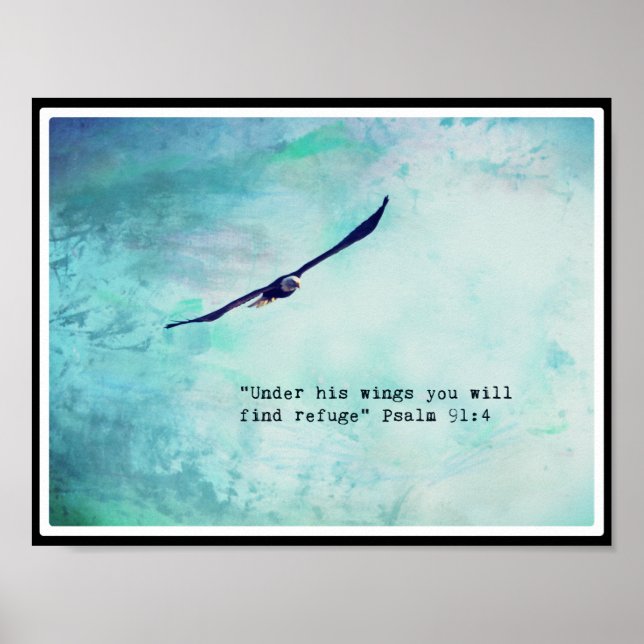 Eagle Psalm 91 Poster 11x8.5  (Matte) (Front)