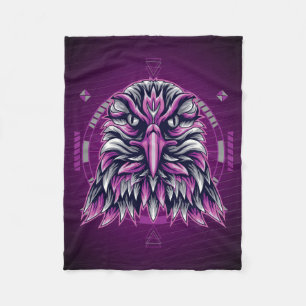 Eagle Purple Geometric Fleece Blanket