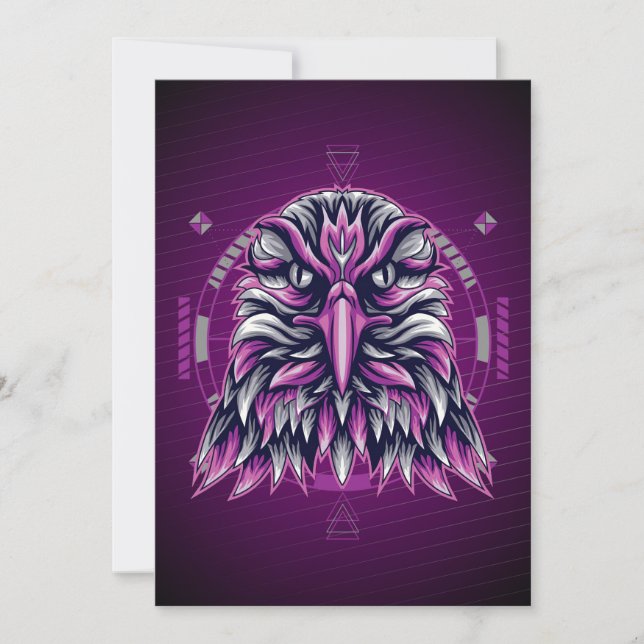 Eagle Purple Geometric Save The Date (Front)