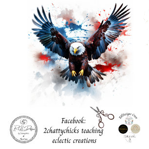 Eagle Red White Blue Decoupage  Tissue Paper