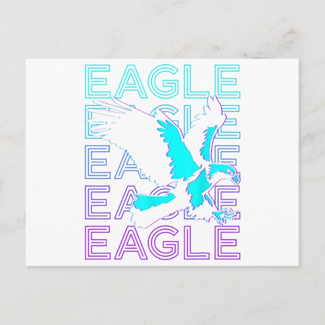 Eagle Retro  Holiday Postcard (Front)