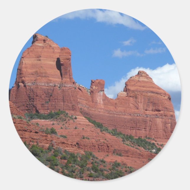 Eagle Rock I Sedona Arizona Travel Photography Classic Round Sticker (Front)