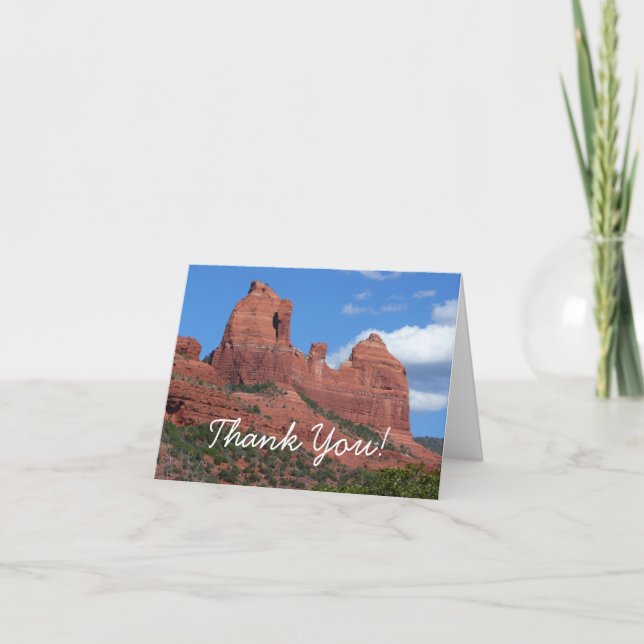 Eagle Rock I Sedona Arizona Travel Photography Thank You Card (Front)