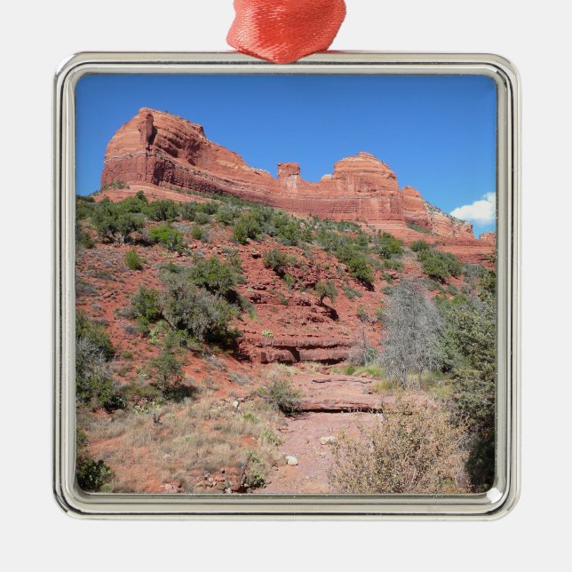 Eagle Rock II Sedona Arizona Travel Photography Metal Tree Decoration (Front)