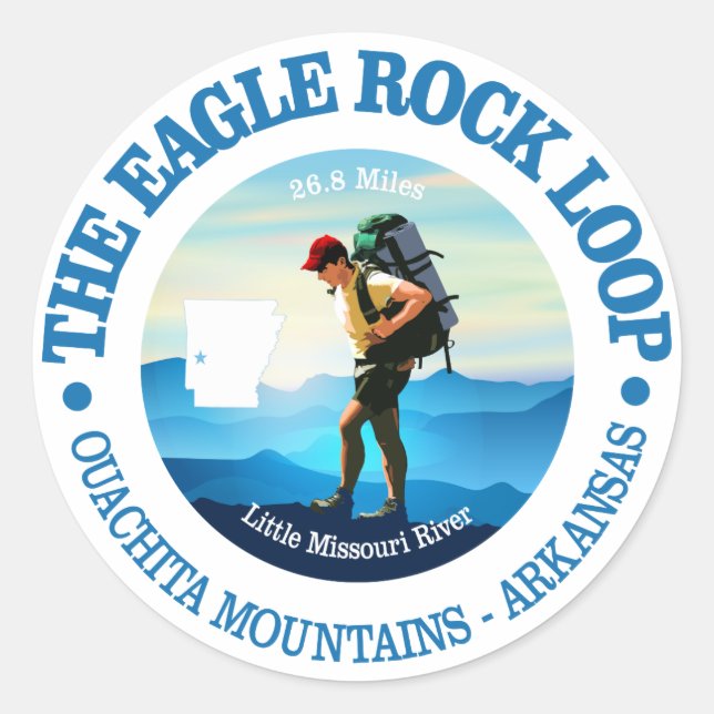 Eagle Rock Loop Trail Classic Round Sticker (Front)
