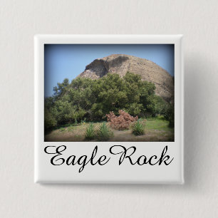 Eagle Rock Monument in Los Angeles, California 15 Cm Square Badge